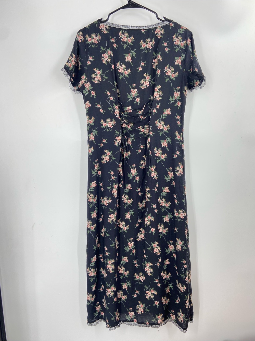 Lucky Brand Floral Lace Trim Button-Up Dress Medium - Picture 8 of 11